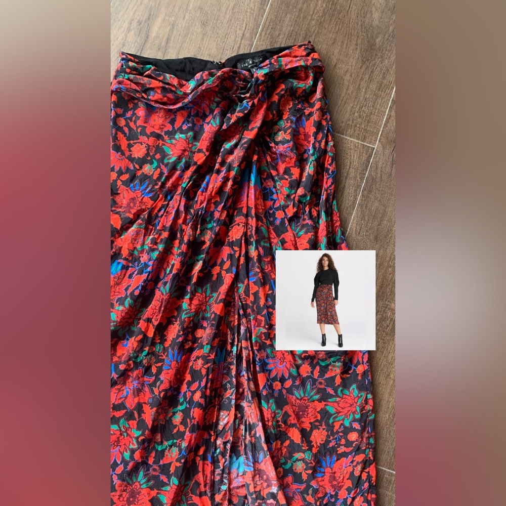 Rag and Bone amber floral midi skirt
